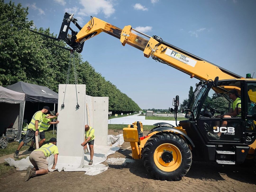 telehandlers at an event