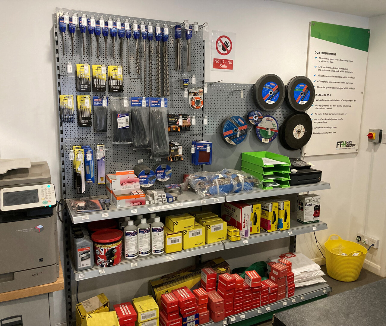 trade counter at FTH Hire Reading